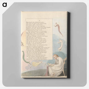 アートパネル-Young's Night Thoughts, Page 31, "'Tis Greatly Wise to Talk with Our Past Hours" - ウィリアム ブレイク Canvas.
