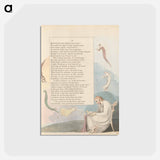 アートポストカード-Young's Night Thoughts, Page 31, "'Tis Greatly Wise to Talk with Our Past Hours" - ウィリアム ブレイク Postcard.
