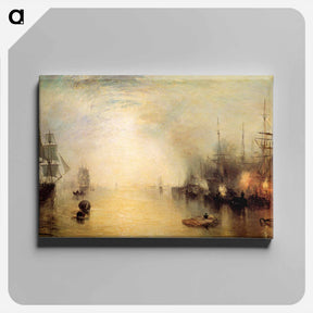 アートパネル-Keelmen Heaving in Coals by Night - ウィリアム ターナー Canvas.