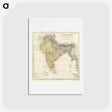 アートポストカード-The Imperial Gazetteer of India - アンティーク地図 Postcard.