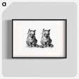 アートポスター-Victorian Cats Engraving
 - 大英図書館 Poster.