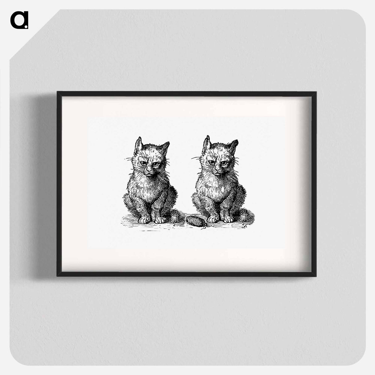 アートポスター-Victorian Cats Engraving
 - 大英図書館 Poster.