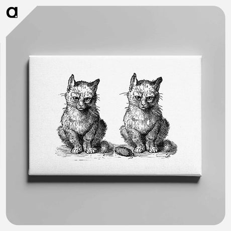 アートパネル-Victorian Cats Engraving
 - 大英図書館 Canvas.
