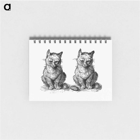 アートメモ帳-Victorian Cats Engraving
 - 大英図書館 Memo.