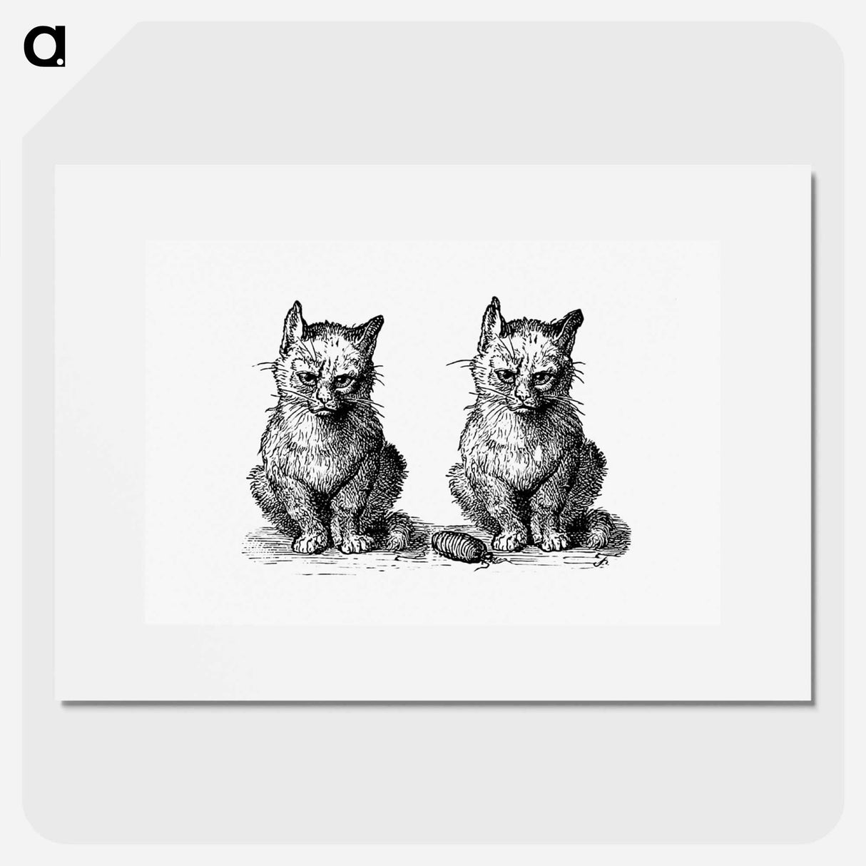 アートポスター-Victorian Cats Engraving
 - 大英図書館 Poster.