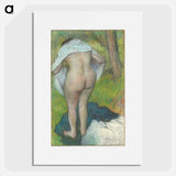 Girl Drying Herself - Edgar Degas Poster.