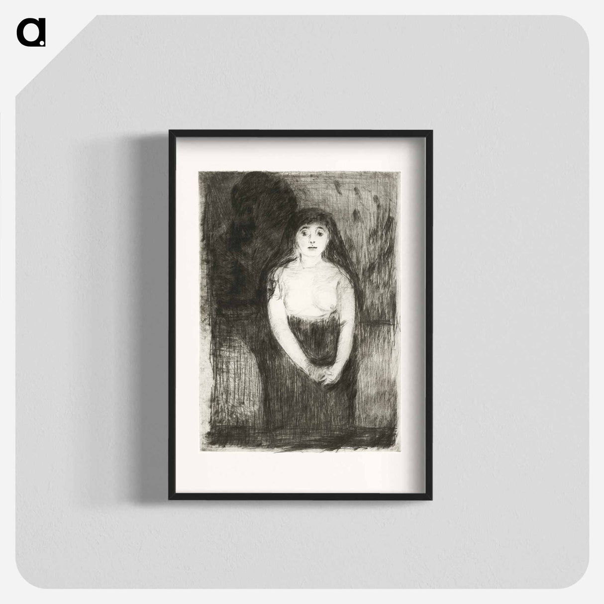 アートポスター-Study of a Model - エドヴァルド ムンク Poster.