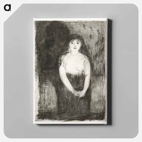 アートパネル-Study of a Model - エドヴァルド ムンク Canvas.