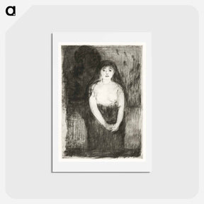 アートポストカード-Study of a Model - エドヴァルド ムンク Postcard.