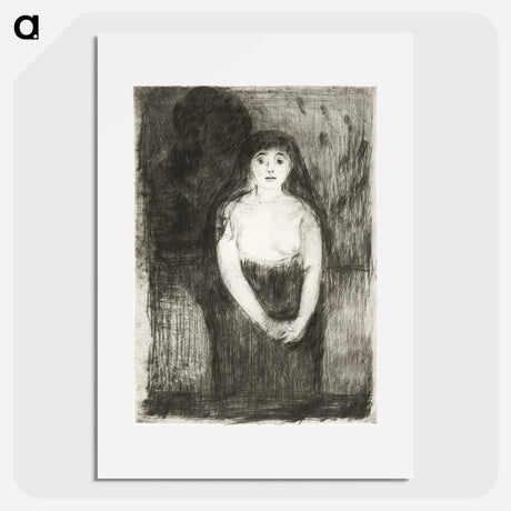 アートポスター-Study of a Model - エドヴァルド ムンク Poster.