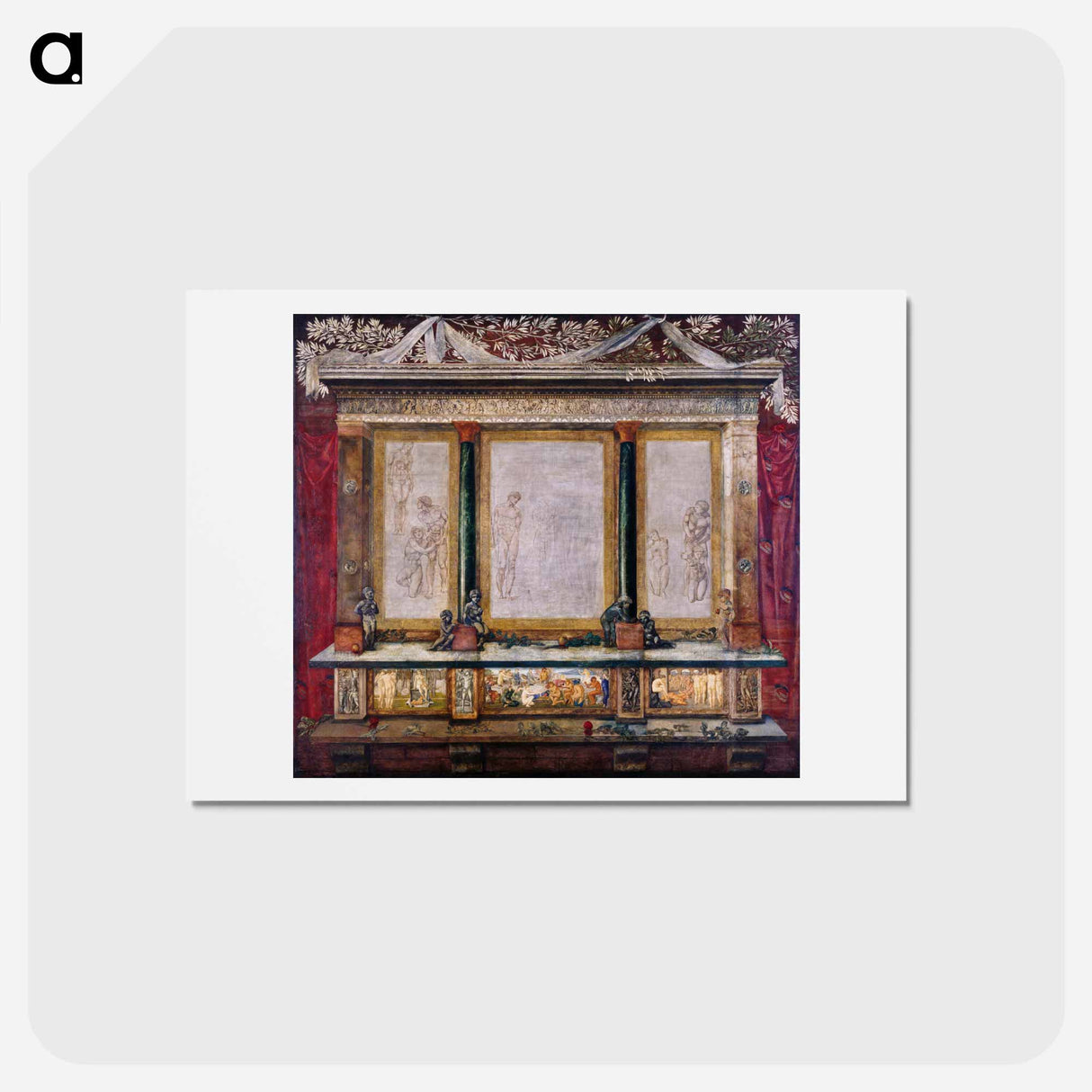 アートポストカード-Troy Triptych - エドワード バーン ジョーンズ Postcard.