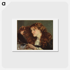 アートポストカード-Portrait of Jo, the Beautiful Irish Girl - ギュスターヴ クールベ Postcard.