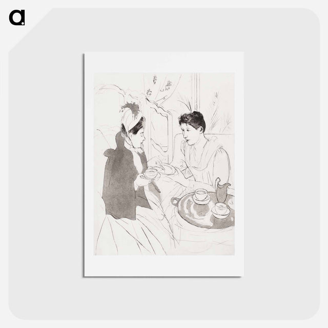 アートポストカード-Afternoon Tea Party - メアリー カサット Postcard.