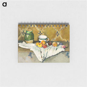 アートメモ帳-Still Life with Jar, Cup, and Apples - ポール セザンヌ Memo.