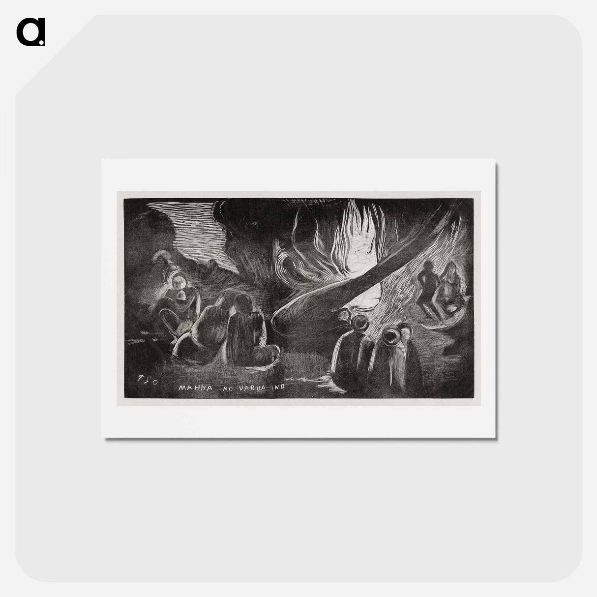 アートポストカード-The Devil Speaks - ポール ゴーギャン Postcard.