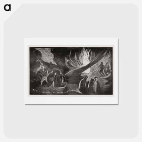 アートポストカード-The Devil Speaks - ポール ゴーギャン Postcard.