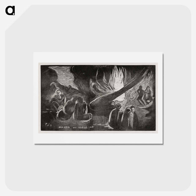 アートポストカード-The Devil Speaks - ポール ゴーギャン Postcard.
