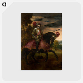 アートポストカード-Emperor Charles V at Muhlberg - ティツィアーノ ヴェチェッリオ Postcard.