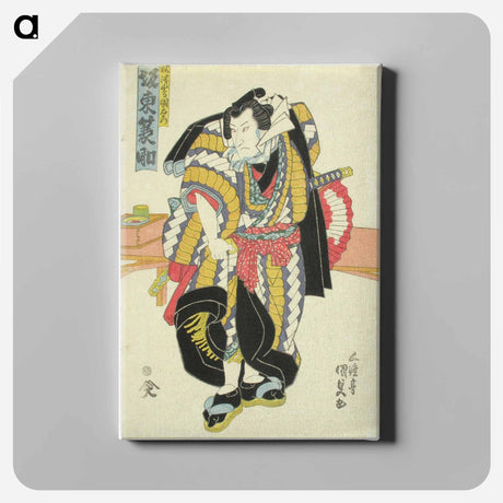 アートパネル-Actor Bando Minosuke as the Wrestler Akitsushima Kuniemon
 - 歌川 国貞 Canvas.