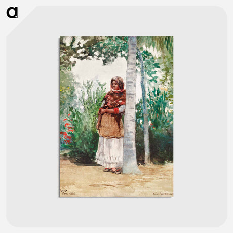 アートポストカード-Under a Palm Tree - ウィンスロー ホーマー Postcard.