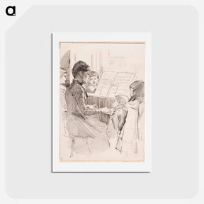 アートポストカード-(unknown) part of a sketchbook - アルバート エーデルフェルト Postcard.