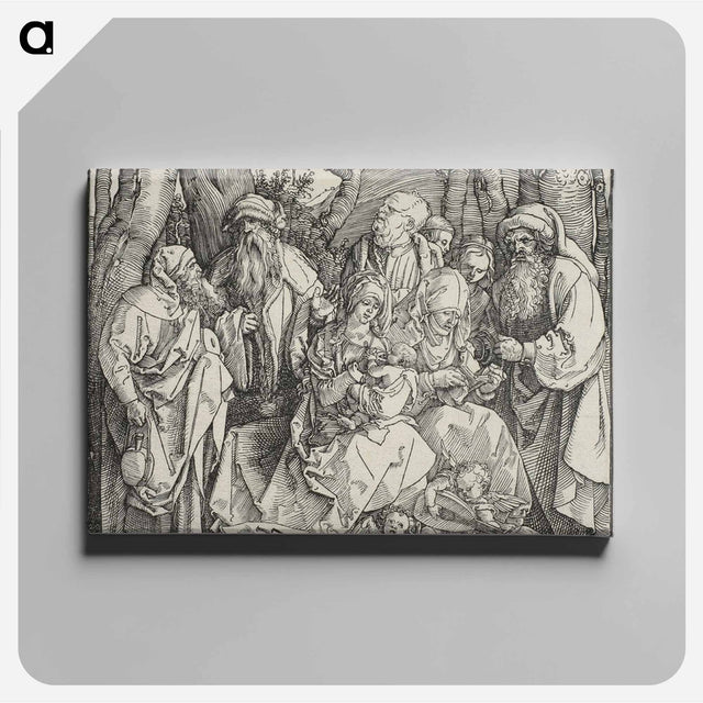 アートパネル-The Holy Kinship and Two Musical Angels - アルブレヒト デューラー Canvas.