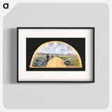 Fan Mount: The Cabbage Gatherers - Camille Pissarro Poster.