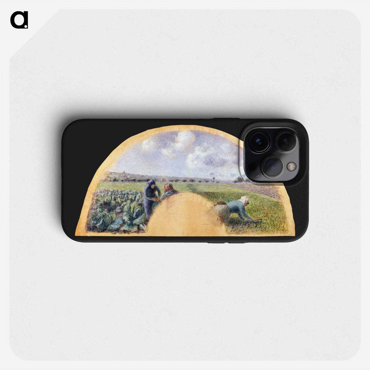 Fan Mount: The Cabbage Gatherers - Camille Pissarro Phone Case.