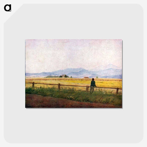男性のいる風景 - カスパー ダーヴィト フリードリヒ Postcard.