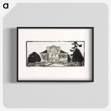 アートポスター-The Garden in Front of Dr. Linde’s House - エドヴァルド ムンク Poster.