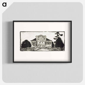 アートポスター-The Garden in Front of Dr. Linde’s House - エドヴァルド ムンク Poster.
