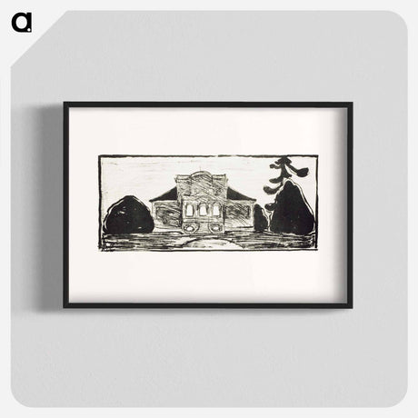 アートポスター-The Garden in Front of Dr. Linde’s House - エドヴァルド ムンク Poster.