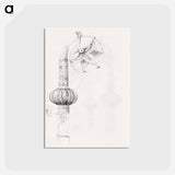 アートポストカード-Sketchbook of Byzantine and Romanesque Decoration - エドワード バーン ジョーンズ Postcard.