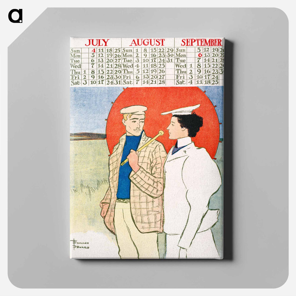 アートパネル-Vintage calendar print by Edward Penfield - エドワード ペンフィールド Canvas.