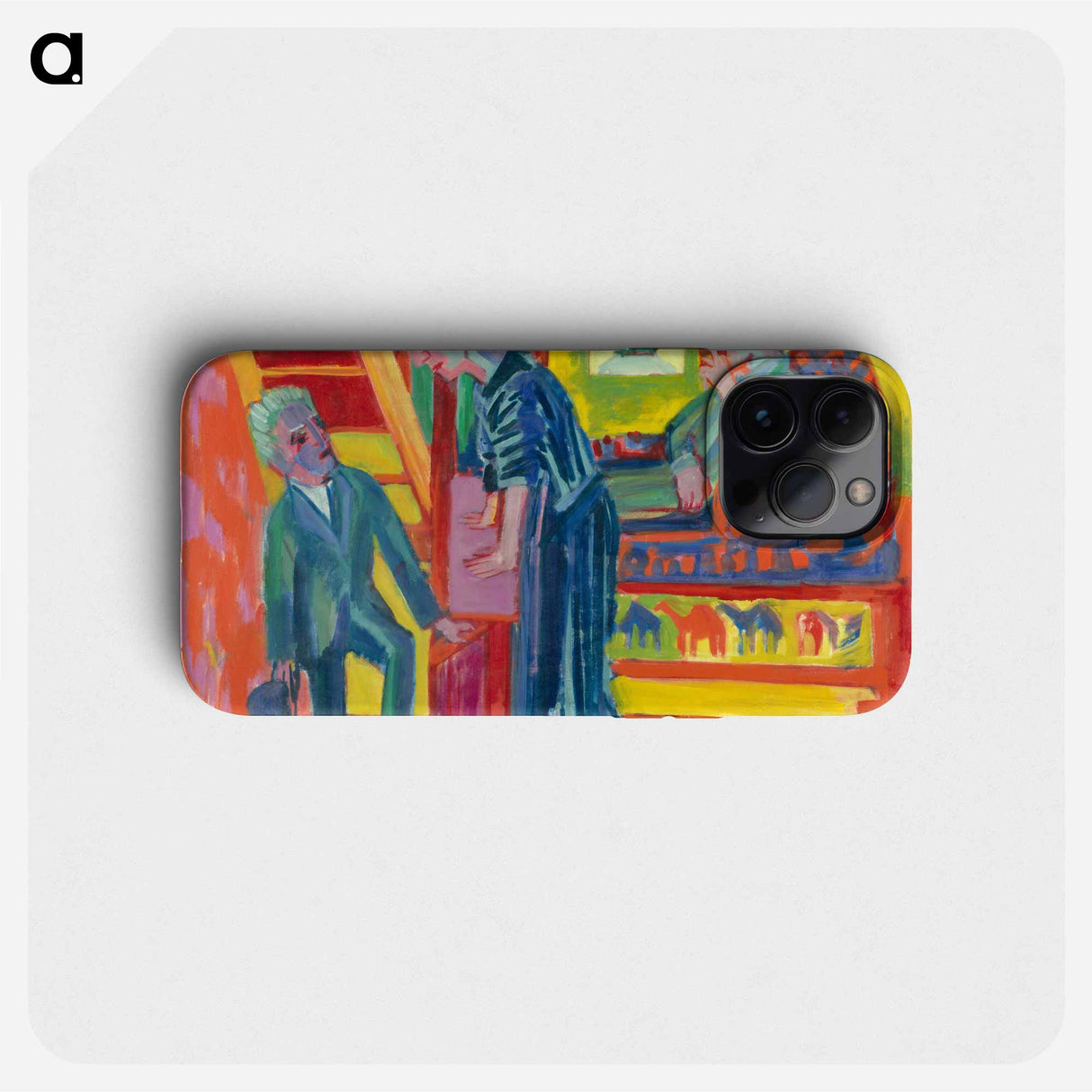 The Visit - Couple and Newcomer - Ernst Ludwig Kirchner Phone Case.