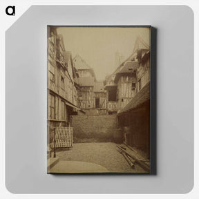 アートパネル-Rouen, Cour Rue Martainville
 - ウジェーヌ アジェ Canvas.