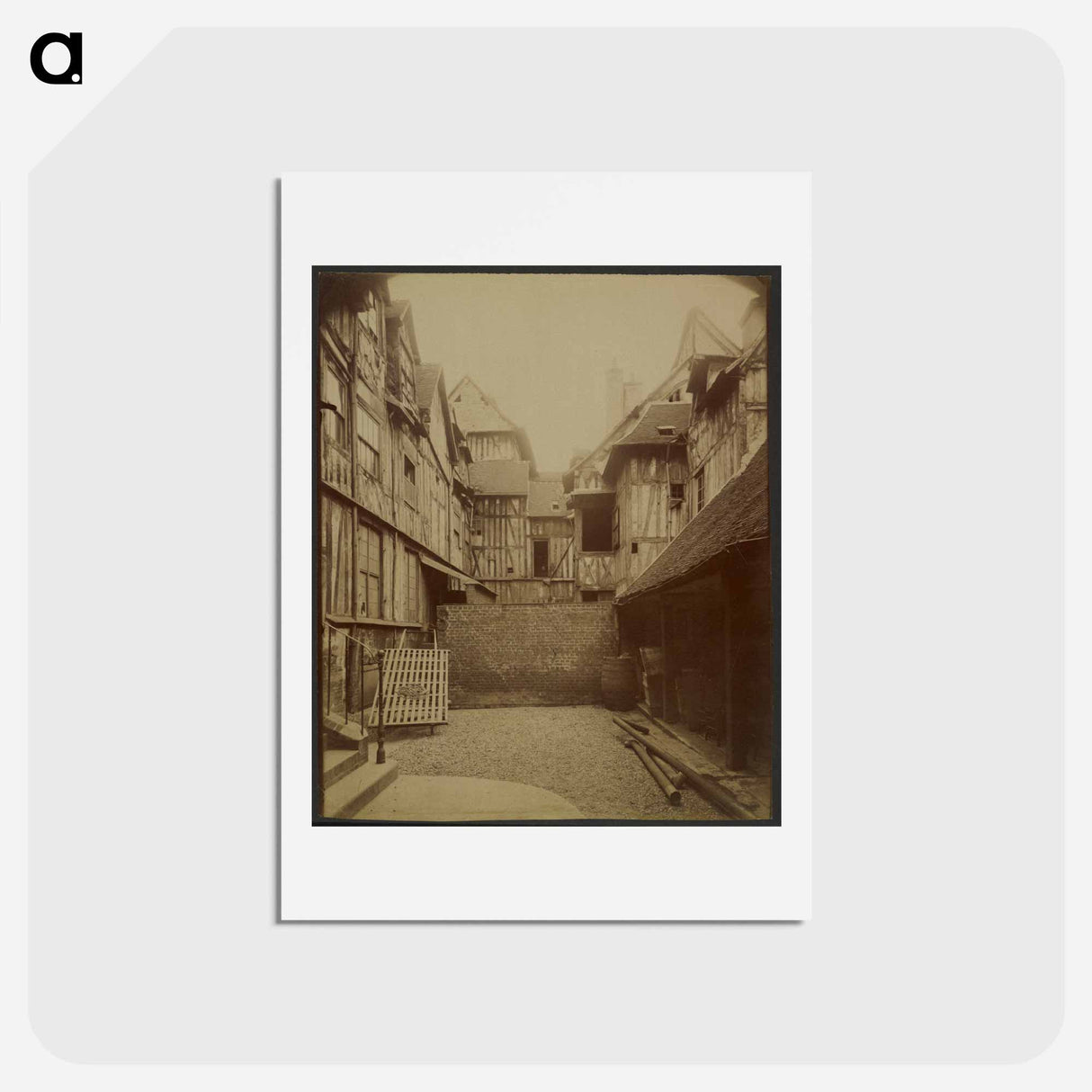 アートポストカード-Rouen, Cour Rue Martainville
 - ウジェーヌ アジェ Postcard.