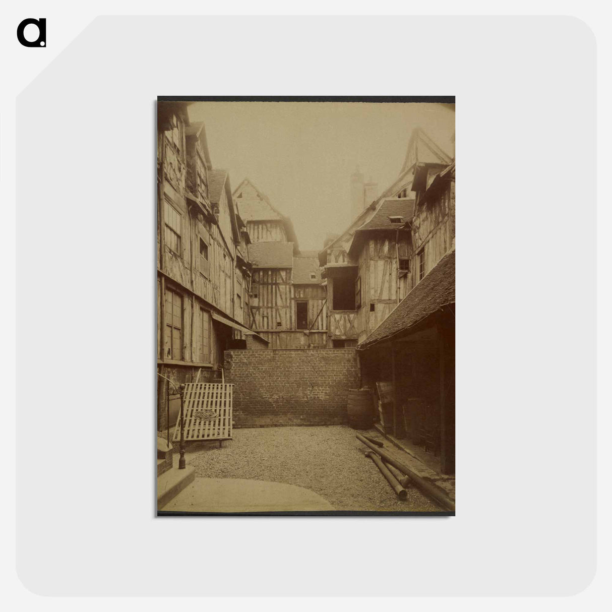 アートポストカード-Rouen, Cour Rue Martainville
 - ウジェーヌ アジェ Postcard.