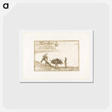 アートポストカード-Pedro Romero killing the halted bull - フランシスコ デ ゴヤ Postcard.