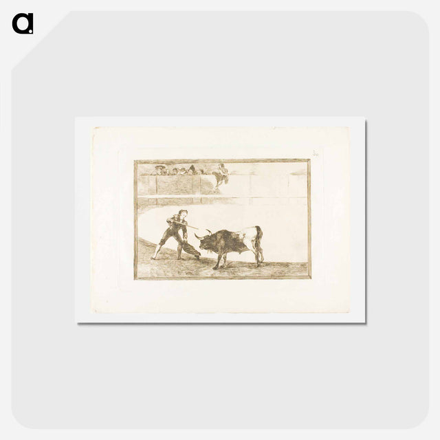 アートポストカード-Pedro Romero killing the halted bull - フランシスコ デ ゴヤ Postcard.