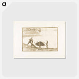 アートポストカード-Pedro Romero killing the halted bull - フランシスコ デ ゴヤ Postcard.