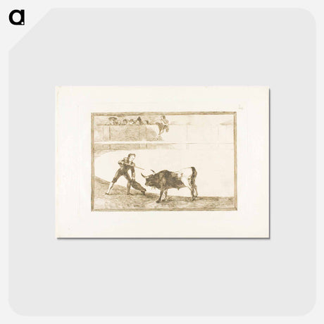アートポストカード-Pedro Romero killing the halted bull - フランシスコ デ ゴヤ Postcard.