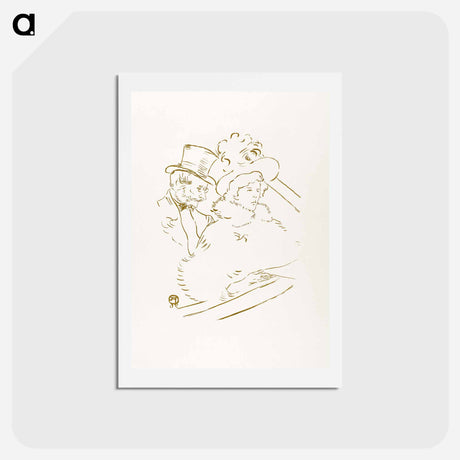 アートポストカード-At the Concert - アンリ ド トゥールーズ ロートレック Postcard.