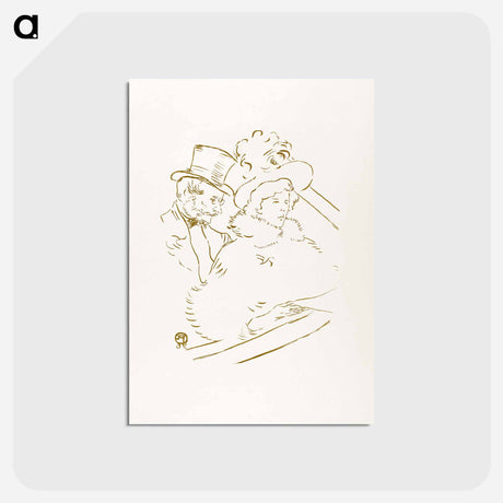 アートポストカード-At the Concert - アンリ ド トゥールーズ ロートレック Postcard.