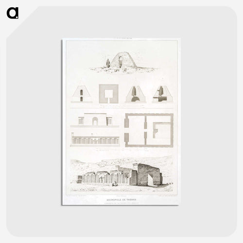 テーベの墓地：アサシーフの谷の墓 - エジプト美術史 Postcard.