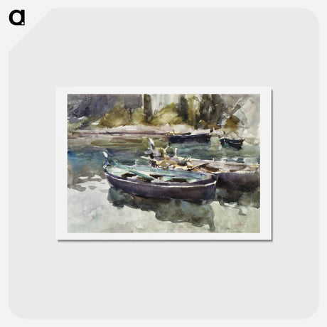 アートポストカード-Small Boats - ジョン シンガー サージェント Postcard.