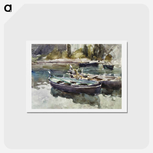 アートポストカード-Small Boats - ジョン シンガー サージェント Postcard.