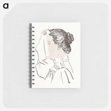 Head of a woman with a handkerchief in front of her face - ユリー デ フラーハ Memo.