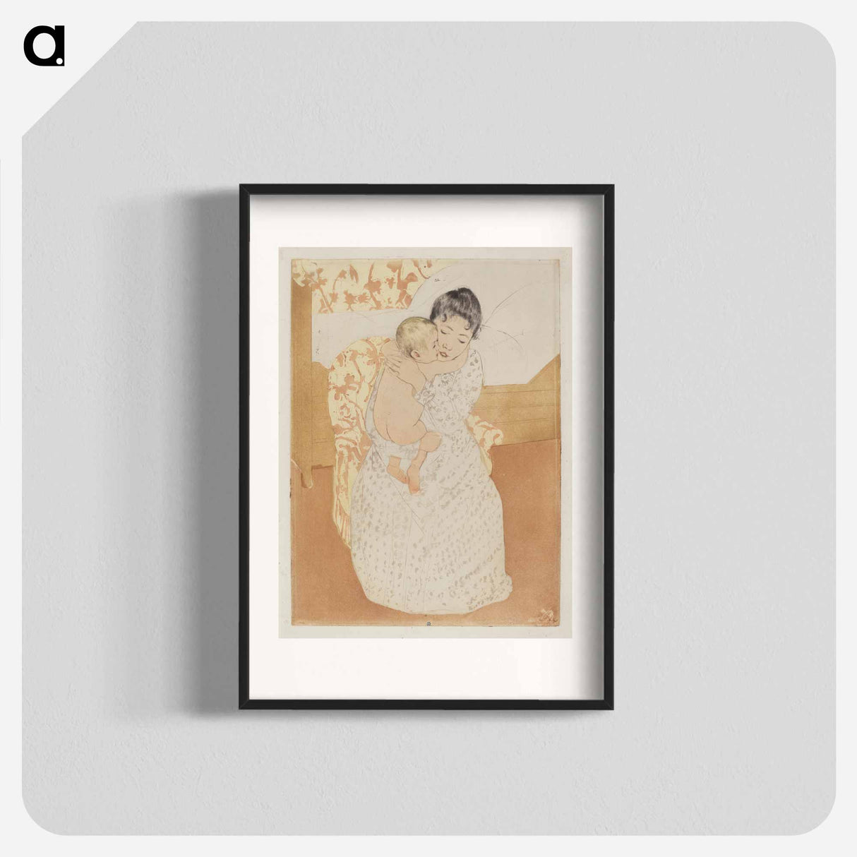 Maternal Caress - Mary Cassatt Poster.