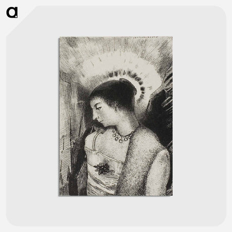 アートポストカード-Here is the Good Goddess, the Idaean Mother of the Mountains - オディロン ルドン Postcard.